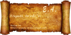 Enyedi Arzén névjegykártya